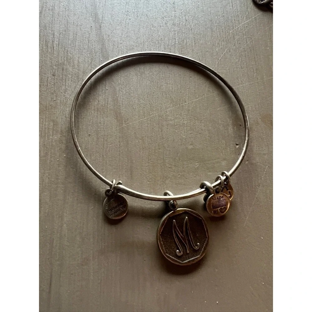 Alex and Ani Bangle Bracelet Lot 11pc Silver Gold Rose Gold Charms